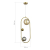 ST LUCE SL1515.303.02 Светильник подвесной ST-Luce Латунь/Янтарный,Дымчатый G9 2*5W 4000K СФЕРА