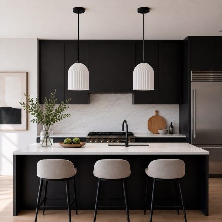 ST LUCE SL1302.403.01 Светильник подвесной ST-Luce Черный/Белый E27 LED 1*7W АЙРЕ