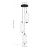 ST LUCE SL6121.403.03 Светильник подвесной ST-Luce Черный/Белый LED 3*7,5W 3000K ТАЛИСМАН