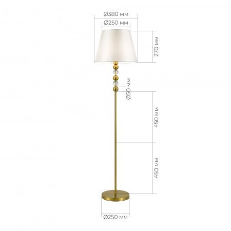 ST LUCE SL2003.305.01 Торшер ST-Luce латунь/белый E27 1*40W АВРОРА