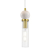 ST LUCE SL1244.303.01 Светильник подвесной ST-Luce латунь/прозрачный E14 1*40W МЕДЕА