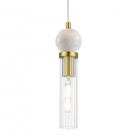 ST LUCE SL1244.303.01 Светильник подвесной ST-Luce латунь/прозрачный E14 1*40W МЕДЕА