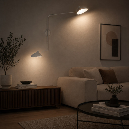 ST LUCE SL305.501.02 Светильник настенный ST-Luce Белый/Белый E27 2*60W СПРУЦЦО