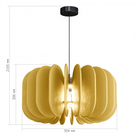 ST LUCE SL3004.413.01 Светильник подвесной ST-Luce Черный/Желтый E27 1*60W СЕНТИТО