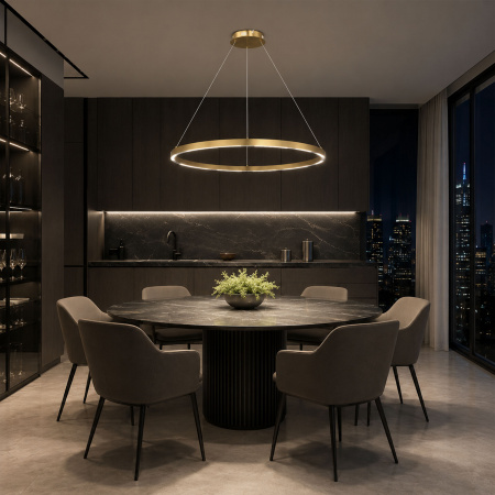 ST LUCE SL6238.343.01 Светильник подвесной ST-Luce латунь/латунь LED 1*43W 4000K ПАРИЛЛА