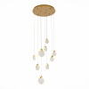 ST LUCE SL6104.203.09 Светильник подвесной ST-Luce Золотистый/Прозрачный,С пузырьками воздуха LED 9*3W 3000K МОНТЕЧЕЛИО