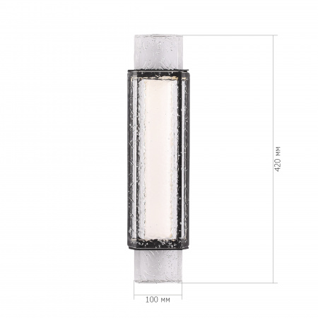 ST LUCE SL6140.401.01 Светильник настенный ST-Luce черный/прозрачный LED 1*11W 3000K ЭЙС