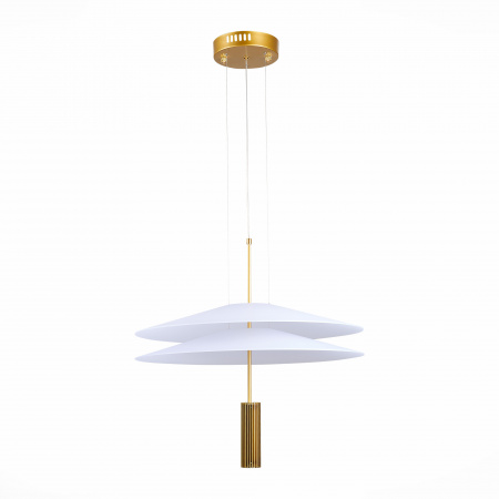 ST LUCE SL6101.203.01 Люстра подвесная ST-Luce Золотистый/Белый LED 1*10W 3000K ИСОЛА