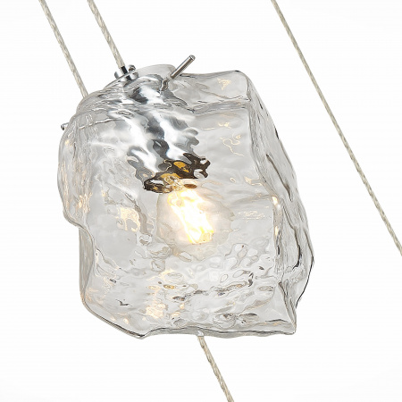 ST LUCE SL1175.103.05 Светильник подвесной ST-Luce Хром/Прозрачный E14 5*40W ПОРТИЧИ