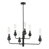 ST LUCE SL1244.403.06 Светильник подвесной ST-Luce черный/прозрачный E14 6*40W МЕДЕА