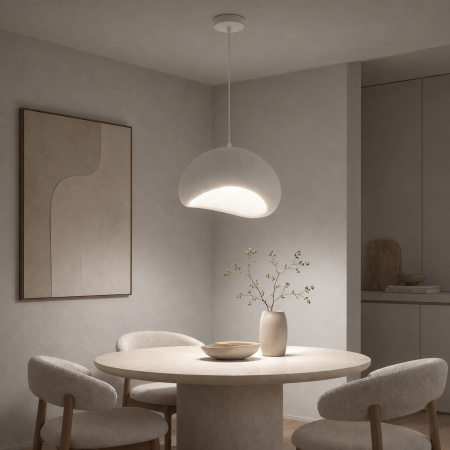 ST LUCE SL1522.523.01 Светильник подвесной ST-Luce белый/белый E27 1*25W ВАБИ САБИ