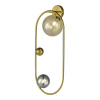 ST LUCE SL1515.301.02 Светильник настенный ST-Luce Латунь/Янтарный,Дымчатый G9 2*5W 4000K СФЕРА