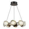 ST LUCE SL6018.203.64 Светильник подвесной ST-Luce черный/ золотистый / прозрачный LED 1*64W 4000K МИСТЕРИ