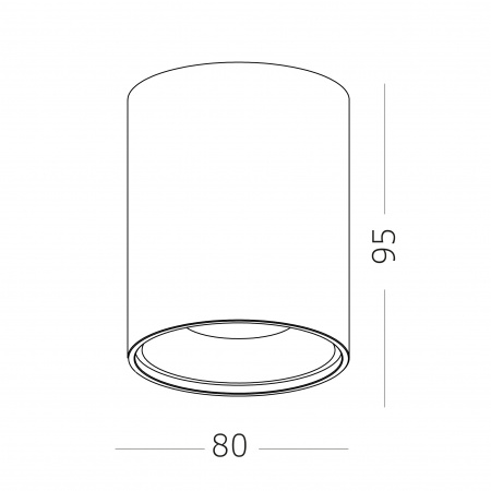 ST LUCE ST167.452.01 Светильник потолочный Черный GU10 1*50W IP20 D80xH95 220V Без ламп Накладные светильники