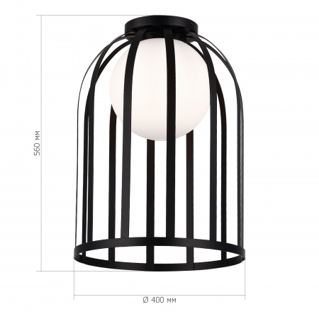 ST LUCE SL6129.402.01 Светильник потолочный ST-Luce Черный/Белый E27 1*60W НОРДИК