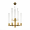 ST LUCE SL1229.303.09 Люстра подвесная ST-Luce Латунь/Прозрачный GU10 9*5W ТЕРНИ
