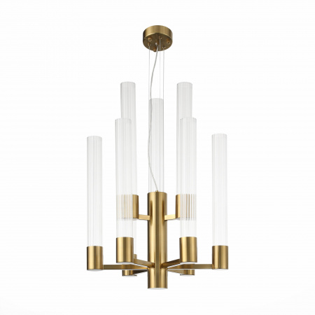 ST LUCE SL1229.303.09 Люстра подвесная ST-Luce Латунь/Прозрачный GU10 9*5W ТЕРНИ