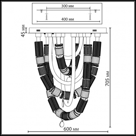 Люстра потолочная ODEON LIGHT L-VISION 5455/80CL