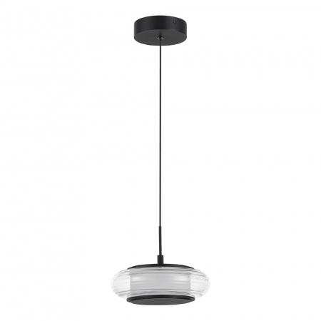 ST LUCE SL6239.403.01 Светильник подвесной ST-Luce черный/прозрачный LED 1*7W 3000K ФРИТЕЛЛА