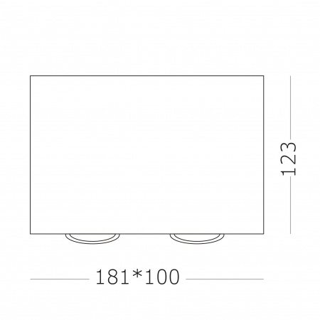 ST LUCE ST109.407.02 Светильник потолочный Черный GU10 2*50W  L181xW100xH123 220V Без ламп Накладные светильники