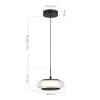 ST LUCE SL6239.403.01 Светильник подвесной ST-Luce черный/прозрачный LED 1*7W 3000K ФРИТЕЛЛА
