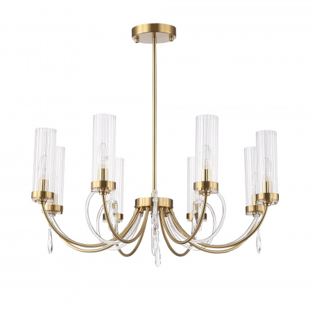 ST LUCE SL1400.303.08 Люстра подвесная ST-Luce Латунь/Латунь, Прозрачный E14 8*40W ИЛЛЮМИА