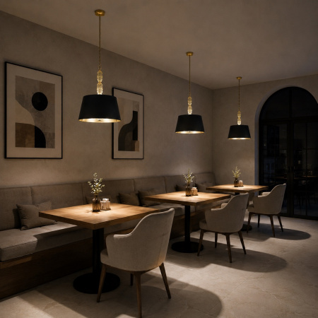 ST LUCE SL1759.303.03 Светильник подвесной ST-Luce Латунь/Черный E27 3*40W ЛИНГОТТИ