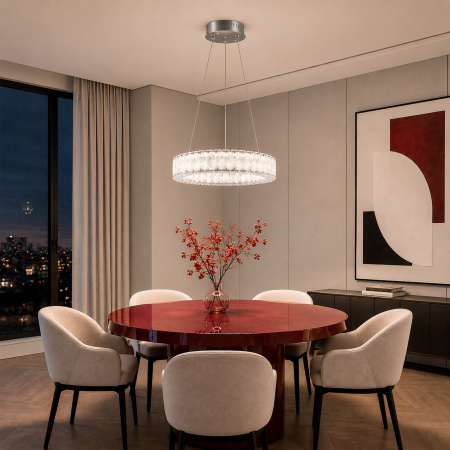 ST LUCE SL6008.103.01 Люстра подвесная ST-Luce Хром/Хром LED 1*20W 3000K ЛАТОЦЦО