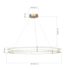 ST LUCE SL6245.213.01 Светильник подвесной ST-Luce золотистый/Прозрачный LED 1*70W 4000K ФЭГИ