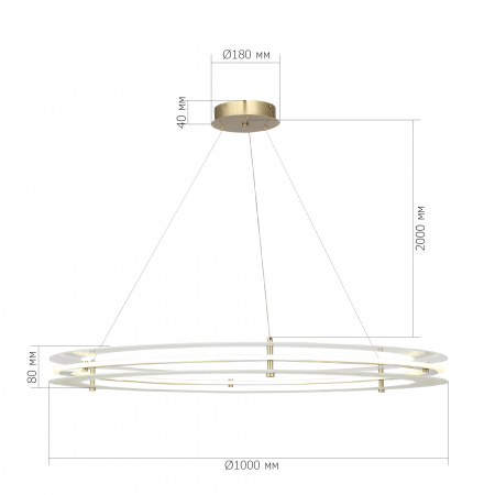 ST LUCE SL6245.213.01 Светильник подвесной ST-Luce золотистый/Прозрачный LED 1*70W 4000K ФЭГИ