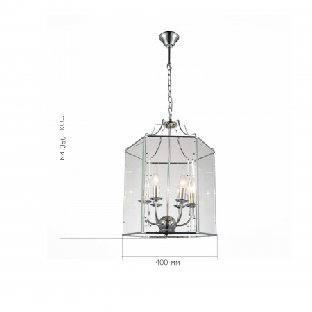 ST LUCE SL228.103.06 Люстра подвесная ST-Luce Хром/Прозрачный E14 6*40W ТЕРСО