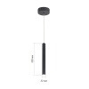 ST LUCE ST614.403.06 Светильник подвесной ST-Luce Черный/Черный LED 1*6W 4000K 330Lm 36° D32xH1900 Подвесные светильники