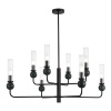 ST LUCE SL1244.403.08 Светильник подвесной ST-Luce черный/прозрачный E14 8*40W МЕДЕА