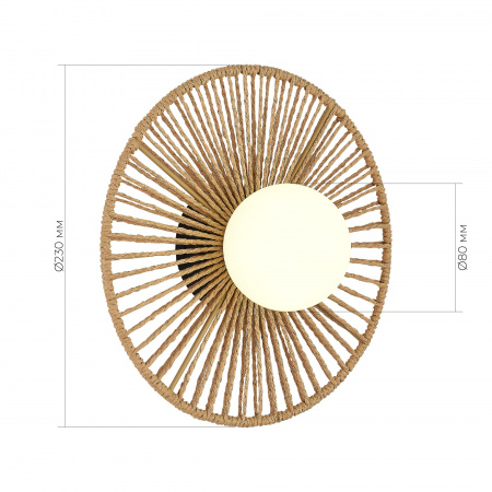 EVOLUCE SLE6022-601-01 Светильник настенный бежевый/бежевый, белый G9 LED 1*5W ЛУНА