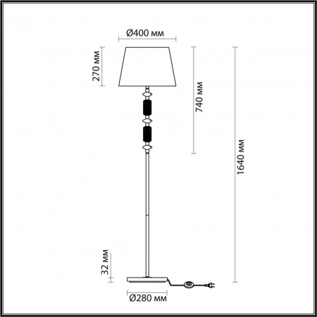 Торшер ODEON LIGHT CLASSIC 4861/1FA
