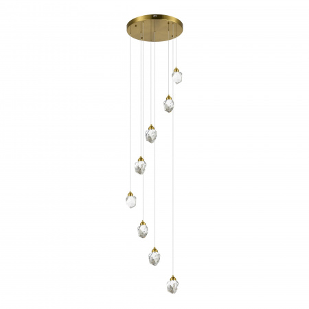 ST LUCE SL6114.203.08 Светильник подвесной ST-Luce Золотистый/Прозрачный LED 8*3W 3000K КАСКАТО