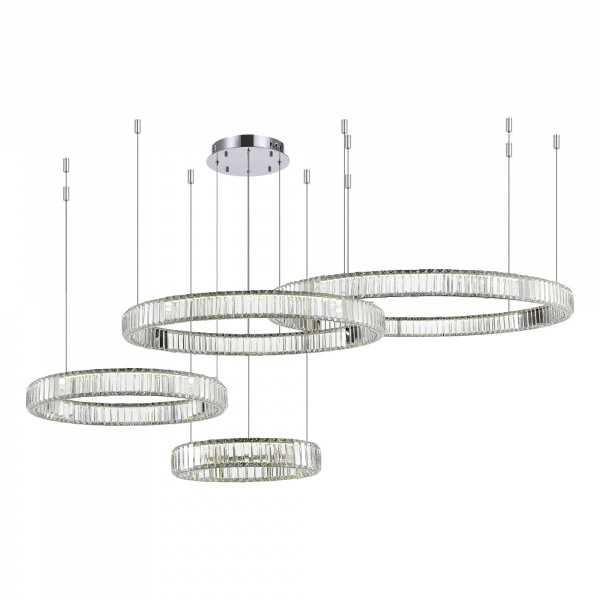 ST LUCE SL1622.103.04 Люстра подвесная ST-Luce Хром/Прозрачный LED 1*190W 4000K ТИВОЛИ