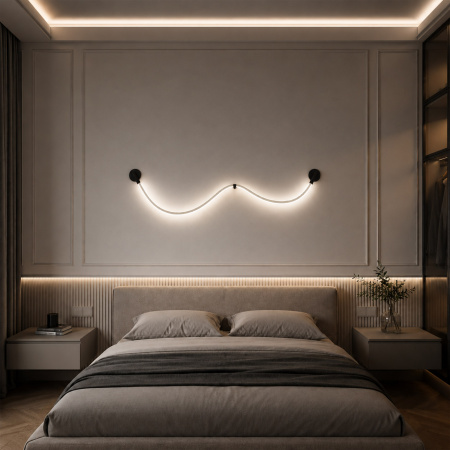 ST LUCE SL6118.401.01 Светильник настенный ST-Luce Черный/Белый LED 1*20W 4000K МАРЛОУ