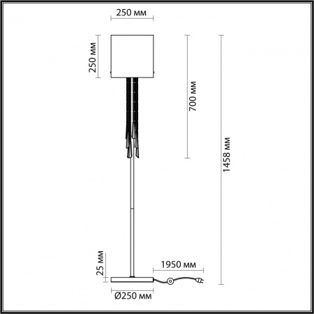 Торшер ODEON LIGHT HALL 4886/1F