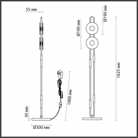 Торшер ODEON LIGHT MODERN 5407/23FL