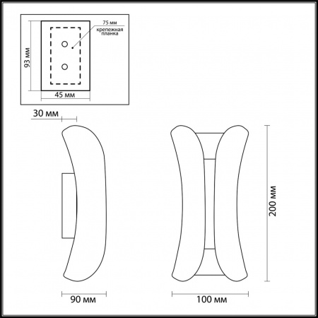 Настенный светильник ODEON LIGHT HIGHTECH 3886/6BG