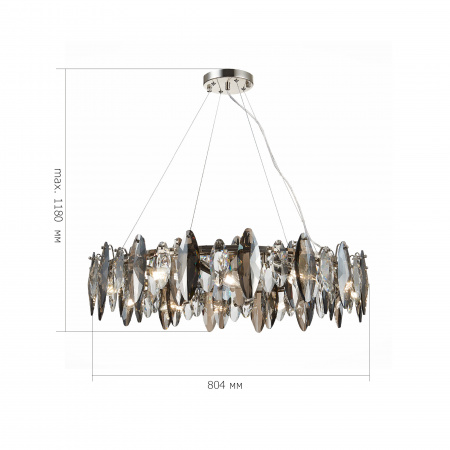 ST LUCE SL1227.103.12 Люстра подвесная ST-Luce Никель/Прозрачный E14 12*40W АНКОНА