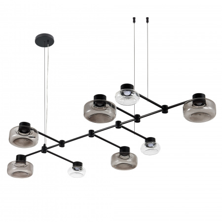 ST LUCE SL6005.403.08 Светильник подвесной ST-Luce Черный/Дымчатый, Прозрачный LED 8*3W 3000K ВАЛЛО