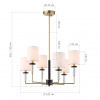 ST LUCE SL1404.303.06 Люстра подвесная ST-Luce Латунь/Прозрачный E14*6 40W ВЕРИТАС