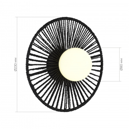 EVOLUCE SLE6022-401-01 Светильник настенный черный/черный, белый G9 LED 1*5W ЛУНА