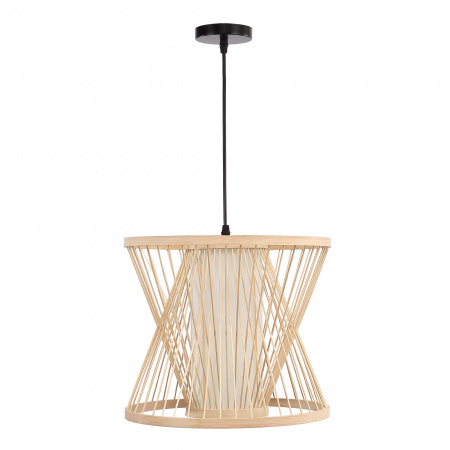 ST LUCE SL6241.503.01 Светильник подвесной ST-Luce Древесный/Белый E27 1*40W АЛЬМА