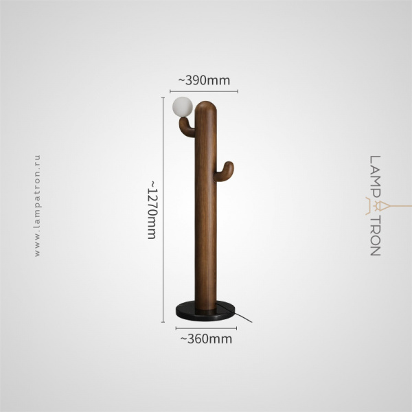 Торшер Lampatron CACTUS WOOD. Цвет темное дерево