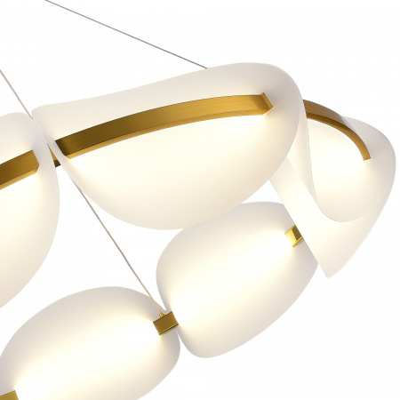 ST LUCE SL1304.203.56 Люстра подвесная ST-Luce Золотистый/Белый LED 1*56W 3000K ЭТУАЛЬ