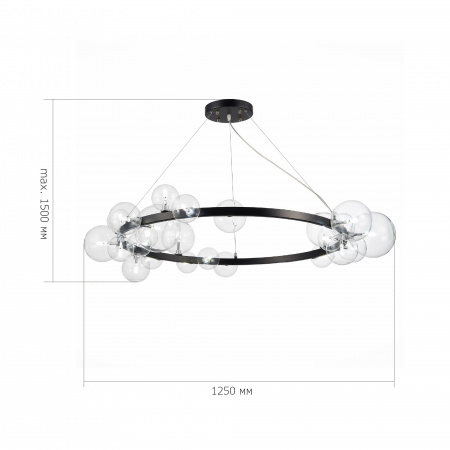 ST LUCE SL1165.403.24 Светильник подвесной ST-Luce Черный/Прозрачный G4 24*5W НЕКТОН