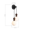 ST LUCE SL6226.411.02 Светильник настенный ST-Luce Черный/Белый G9 2*5W 4000K КОРК
